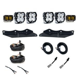 Ford Raptor Fog Light Pocket Kit - Baja Designs - Squadron SAE 2.0/S2 Sportsman - Amber - `17-`20